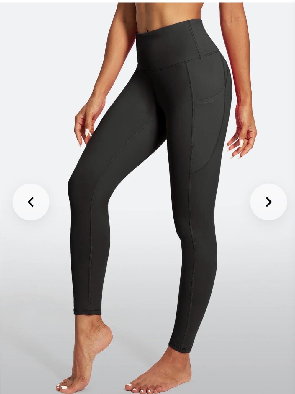 IUGA FlexTight High Waist Tummy Control Leggings Pockets Athleisure Gym Sz L